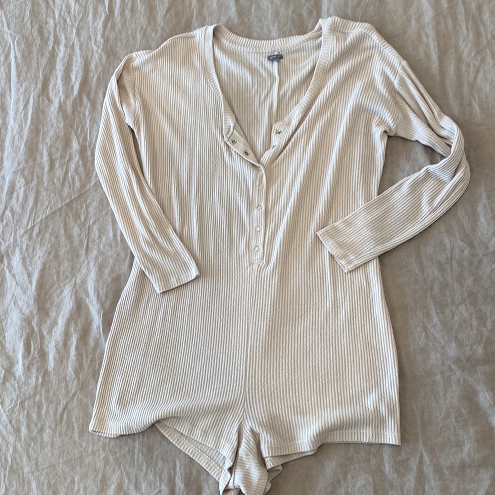 AERIE ribbed sleep romper